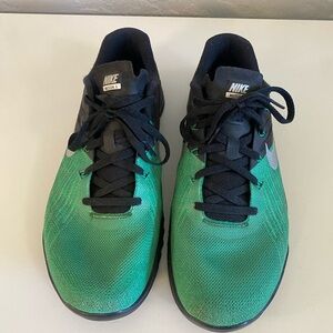 NIKEiD Women’s Green and Black Metcon 3 Training Shoes